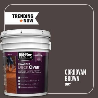 5 gal. #SC-104 Cordovan Brown Smooth Solid Color Exterior Wood and Concrete Coating | The Home Depot