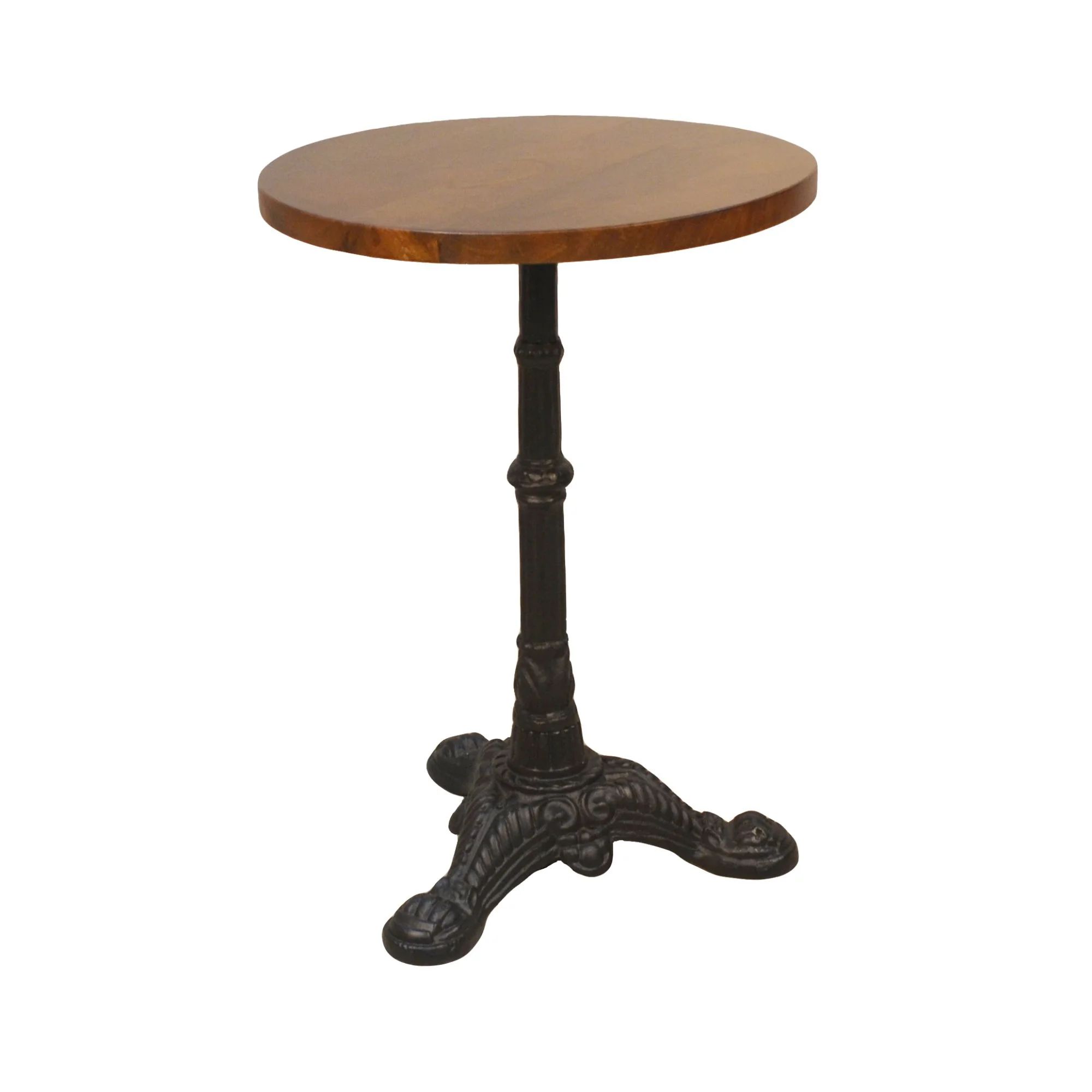 Contemporary Home Living 28" Chestnut Brown and Black Rustic Round Accent Table | Walmart (US)