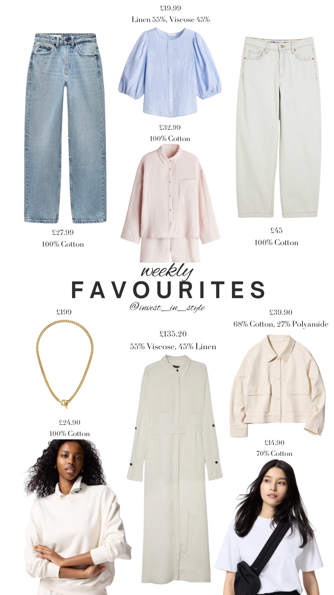 Top Picks that You have been loving this week! 

Weekly Favourites, Jeans, Wardrobe Staples, Spring Style, Winter to Spring, Transitional Style, Knitwear, Uniqlo, Pjamas, White Tshirt, Spring Jacket, LTK2025, Maxi Dress, Gold Necklace 

#LTKeurope #LTKspring #LTKuk