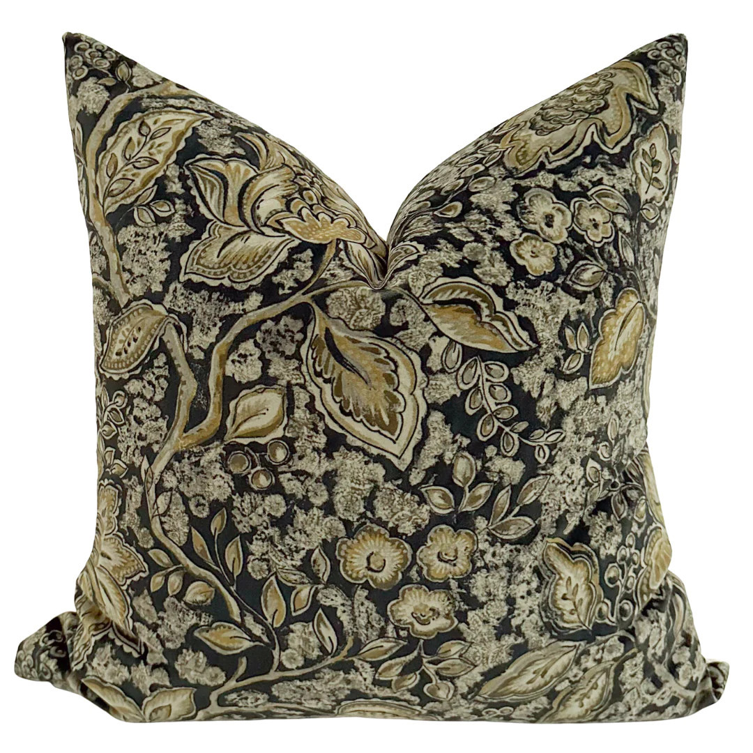 Heritage Green Black Pillow Cover | Hackner Home (US)