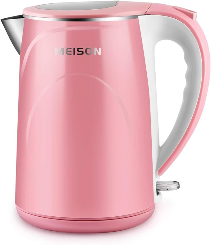 MEISON Electric Kettle, 1.5 L Double Wall 100% Food Grade Stainless Steel Interior Water Boiler, ... | Amazon (US)
