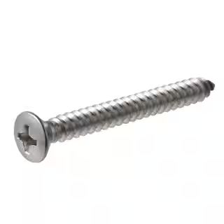 #10 x 1-1/2 in. Phillips Oval Head Stainless Steel Sheet Metal Screw (20-Pack) | The Home Depot