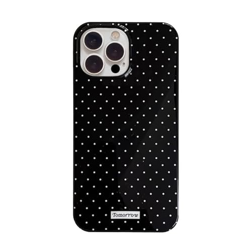 inewateri Compatible with iPhone 13 Pro Max Case with Cute Fashion Polka Dot Aesthetics Design Simple Cases for Soft TPU Slim Protection Cover-Black | Amazon (US)