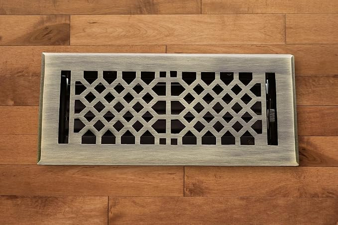 4 x 10 Cast Brass Industrial Vent Cover - Antique Brass (Overall: 5.25 x 11.5) | Amazon (US)