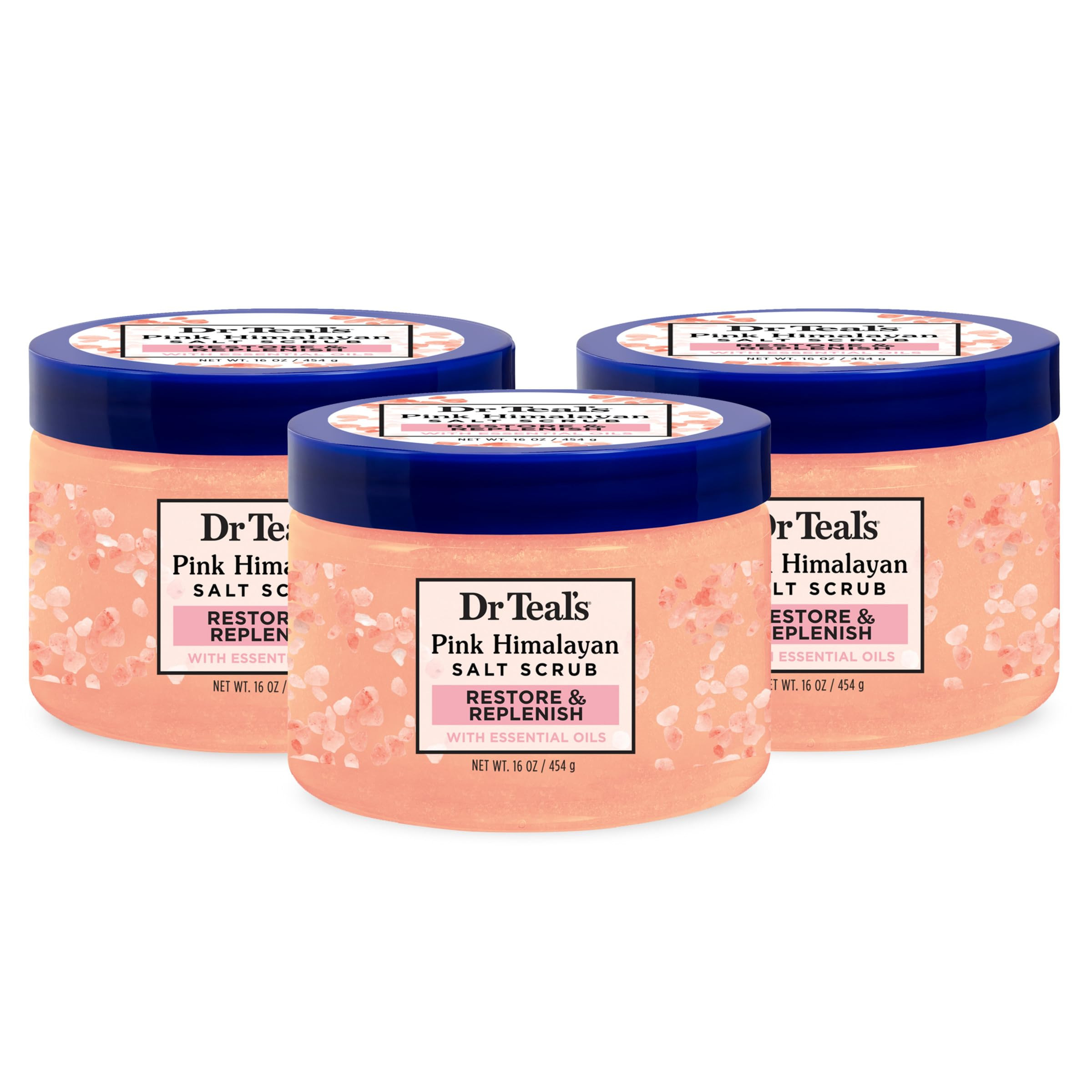 Dr Teal's Pink Himalayan Salt Body Scrub, Restore & Replenish with Pure Epsom Salt & Essential Oi... | Amazon (US)