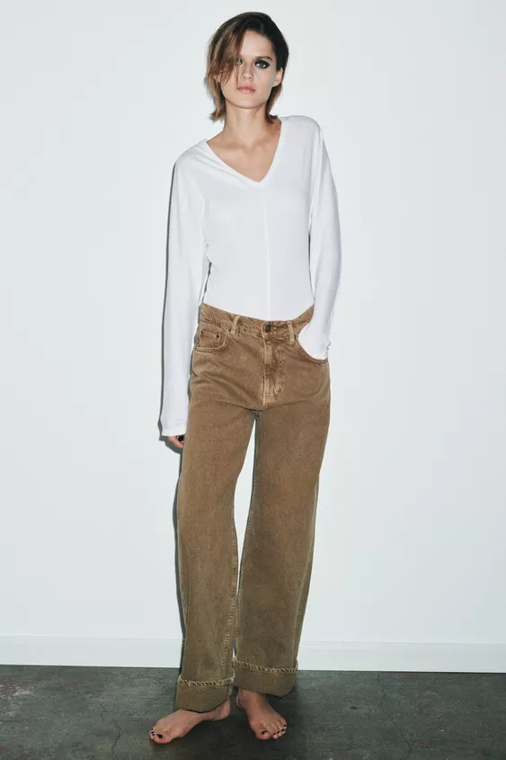 ZW COLLECTION BAGGY-JEANS MIT MITTELHOHEM BUND | Zara DE