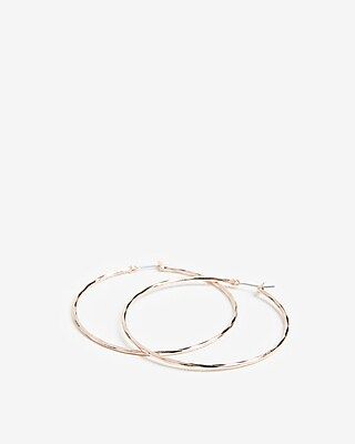 TEXTURED METAL HOOP EARRINGS | Express