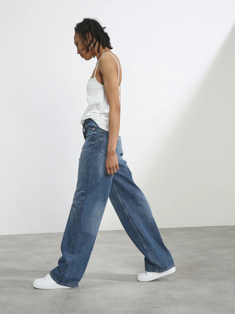90s organic cotton high-waisted wide-leg jeans | Raey | Matches (US)