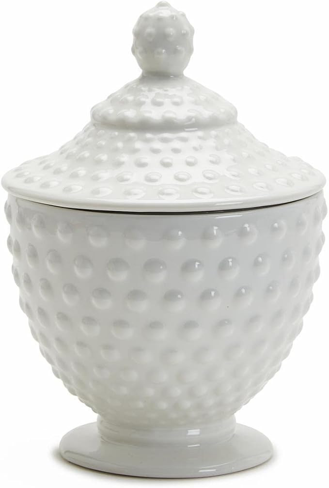 Two's Company Two's Company Hob Nail Lidded Jar/Candy Dish - Porcelain | Amazon (US)