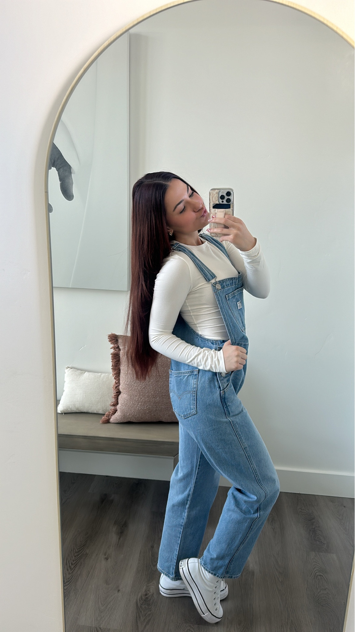wearing a size small in levi overalls & skims top!

#LTKstyletip