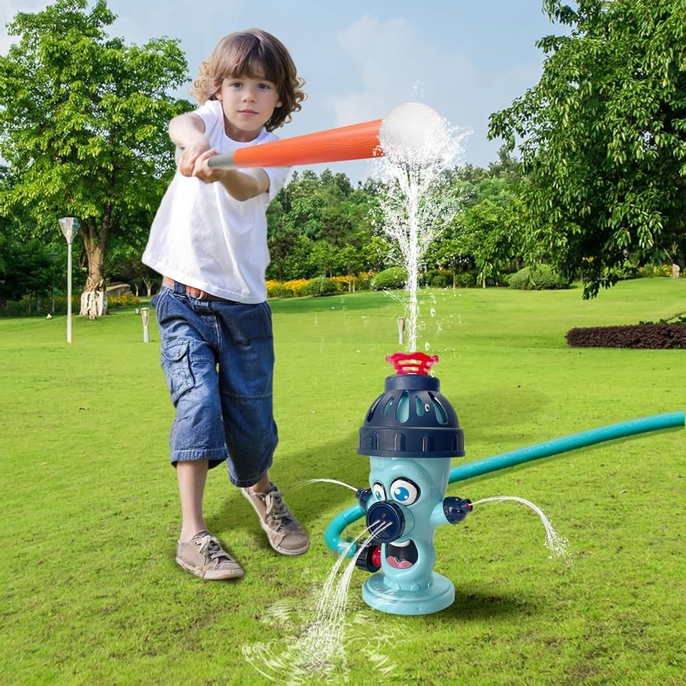 Transplant Outdoor Water Spray Sprinkler Toy for Kids, Backyard Hydrant Sprinkler Tee Ball Games ... | Amazon (US)