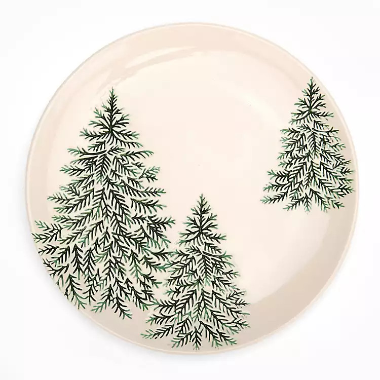 Evergreen Trees Embossed Salad Plate | Kirklands