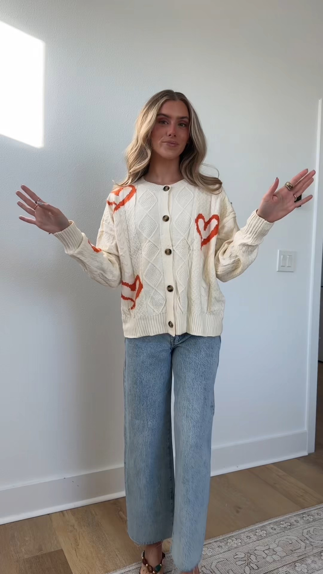 Amazon size small InterNos Women's Graphic Cable Knit Cardigans Sweater Vintage Open Front Crew Neck Long Sleeves Knitwear

#LTKootd #LTKSaleAlert #LTKValentine