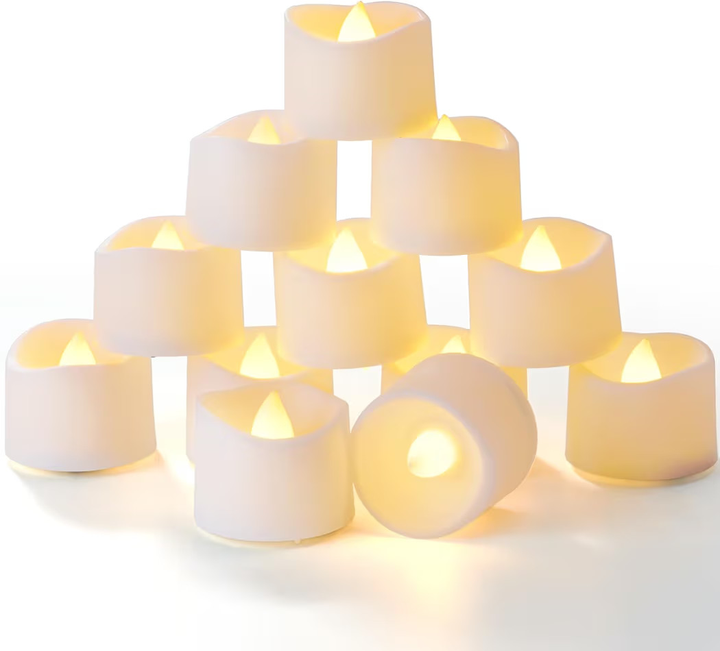 Homemory LED Timer Tea Lights Candles, 24-Pack | Amazon (US)