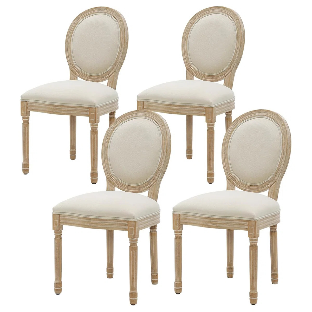 4piece-king Louis Back Solid Wood Dining Side Chairs | Wayfair North America