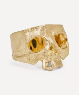 18ct Gold Snaggletooth Skull Ring | Liberty London (UK)
