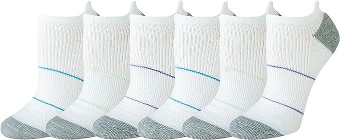 Amazon Essentials Women's Performance Zone Cushion Athletic Tab Socks, 6 Pairs | Amazon (US)
