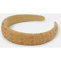 Accessorize Raffia Headband - Natural | Very (UK)