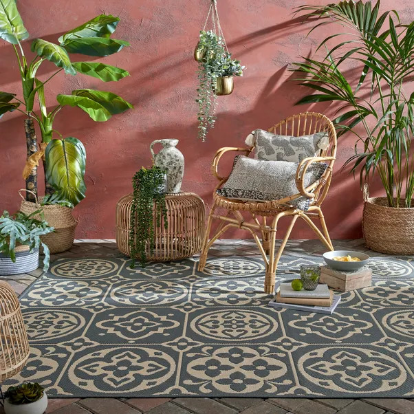 Tile Indoor Outdoor Rug | Dunelm (migrated)