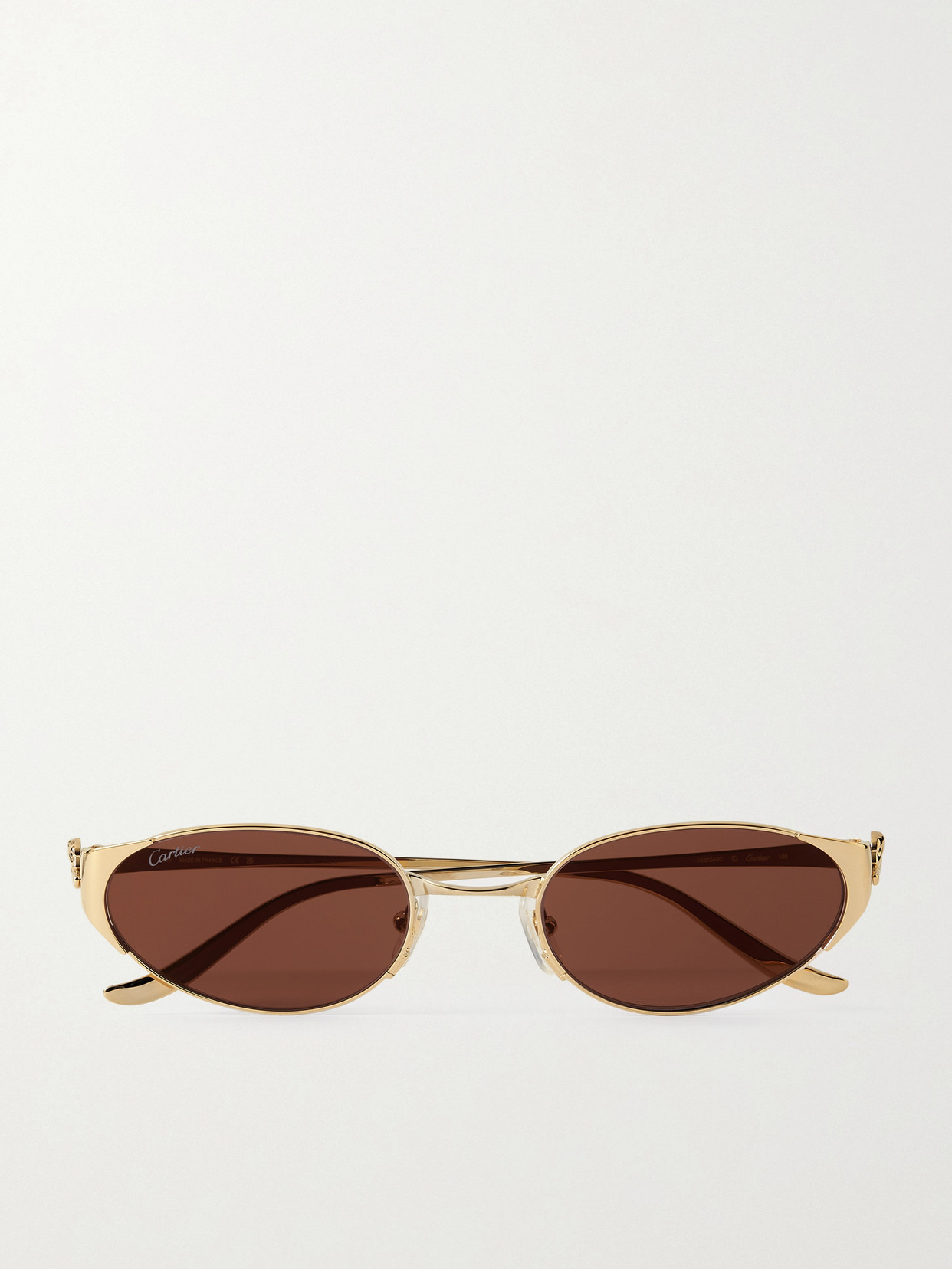 Cartier Eyewear - Panthère De Cartier Oval-frame Gold-tone Sunglasses - One size | NET-A-PORTER (UK & EU)