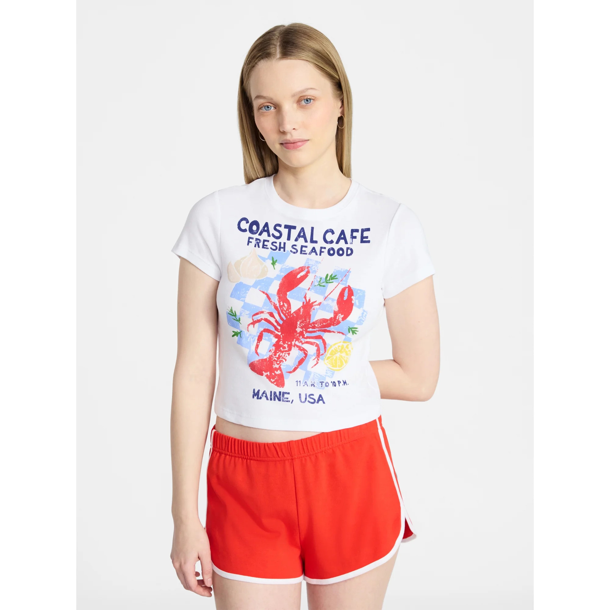 No Boundaries Americana Graphic Baby Tee, Women's and Women's Plus XXS-4X | Walmart (US)