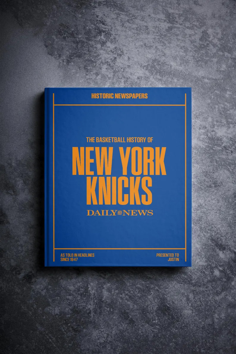 New York Knicks Gift - Pro Basketball History In Newspaper Headlines Book - Personalized Knicks F... | Etsy (Global)
