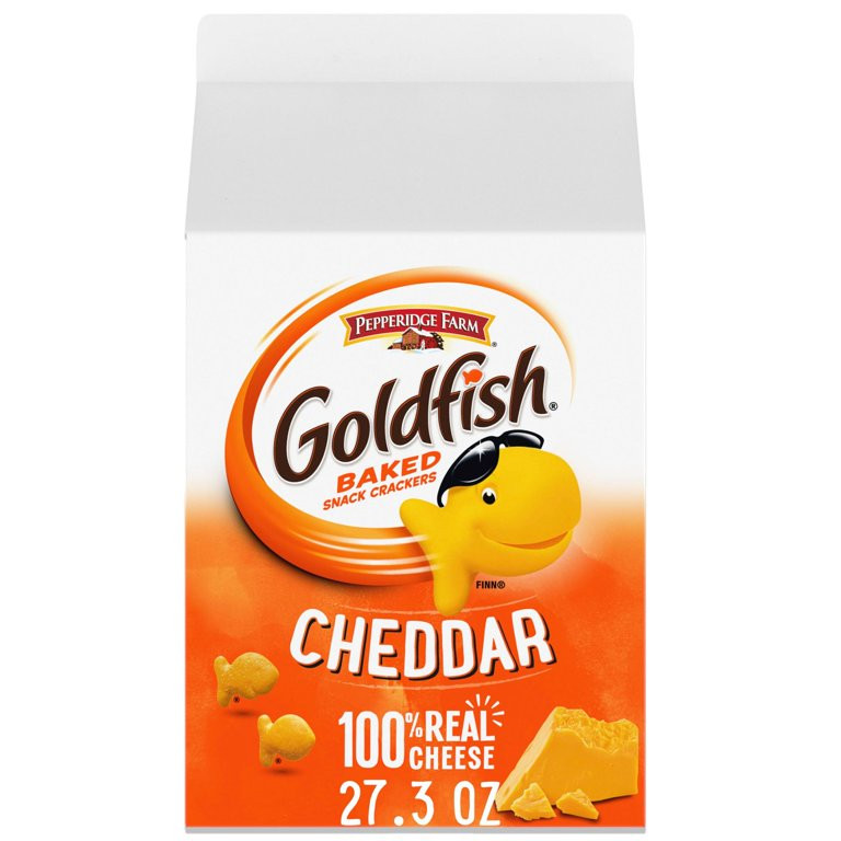 Goldfish Cheddar Cheese Crackers, 27.3 oz Carton | Walmart (US)