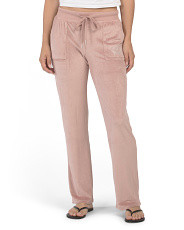 Velvet Fleece Lounge Pants With Rhinestone Details | Women | Marshalls | Marshalls