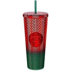 Starbucks Mickey WDW Christmas Tumbler with Straw Red Green SBUXXMAS | Amazon (US)