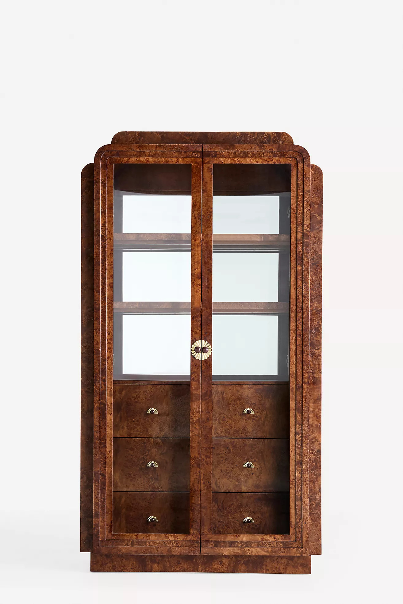 Betti Burl Wood Display Hutch | Anthropologie (US)