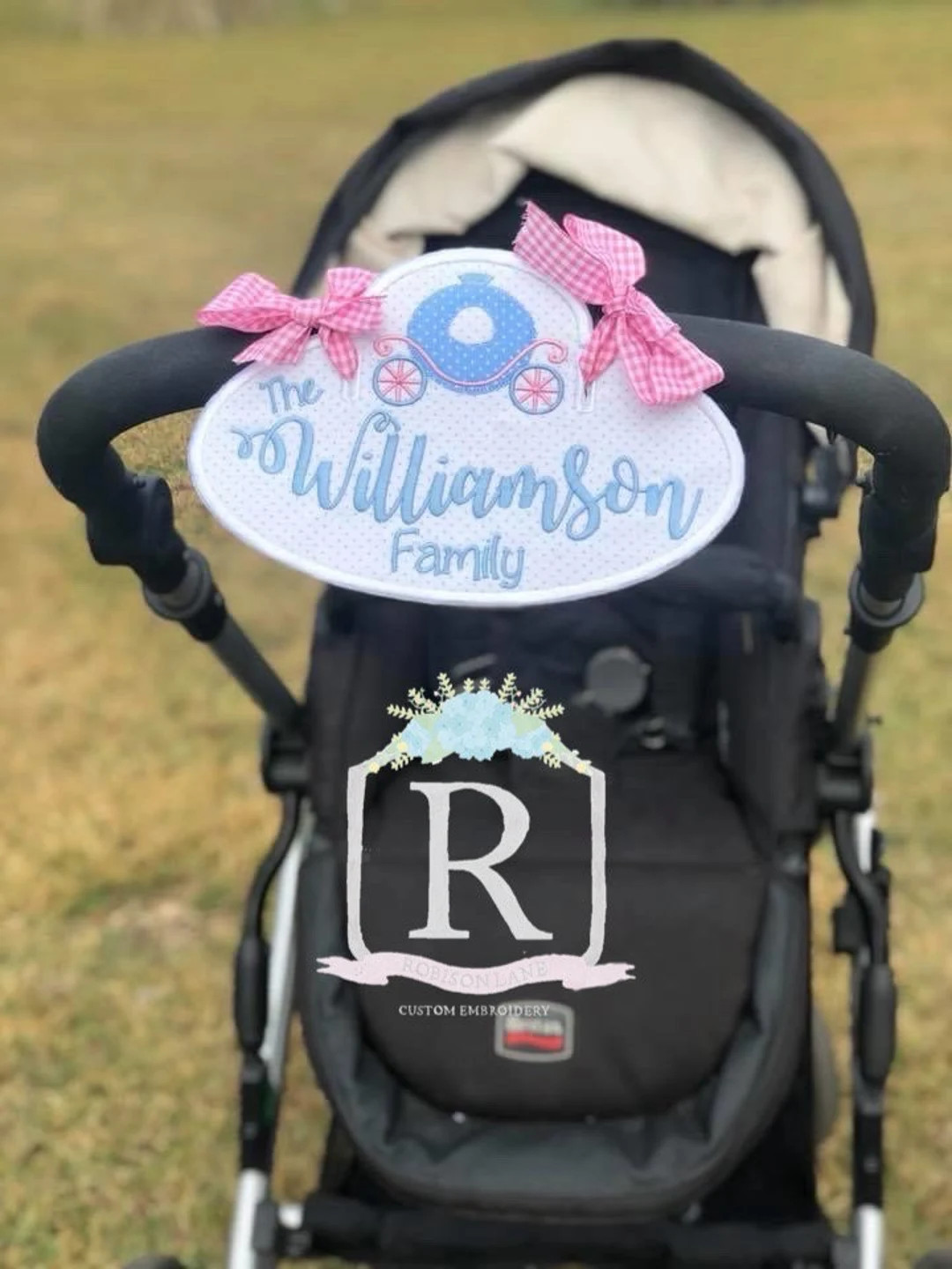 ITH stroller tag machine embroidery design | Etsy (US)