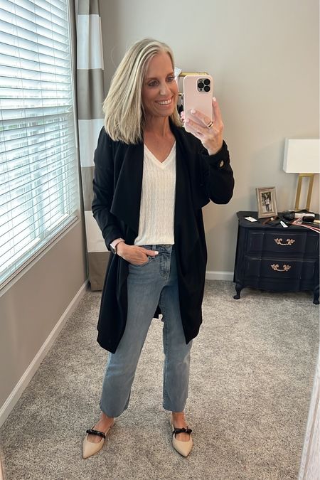 NYDJ are comfy and fit like a glove. Size down 

Wearing a cute v-neck top and jacket from Gibsonlook. Use code LISA10 

Use code COASTTOCOAST10 on earrings 

#LTKshoecrush #LTKstyletip #LTKunder100