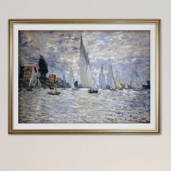 Boats Regatta by Claude Monet - Picture Frame Print on Canvas | Wayfair Professional