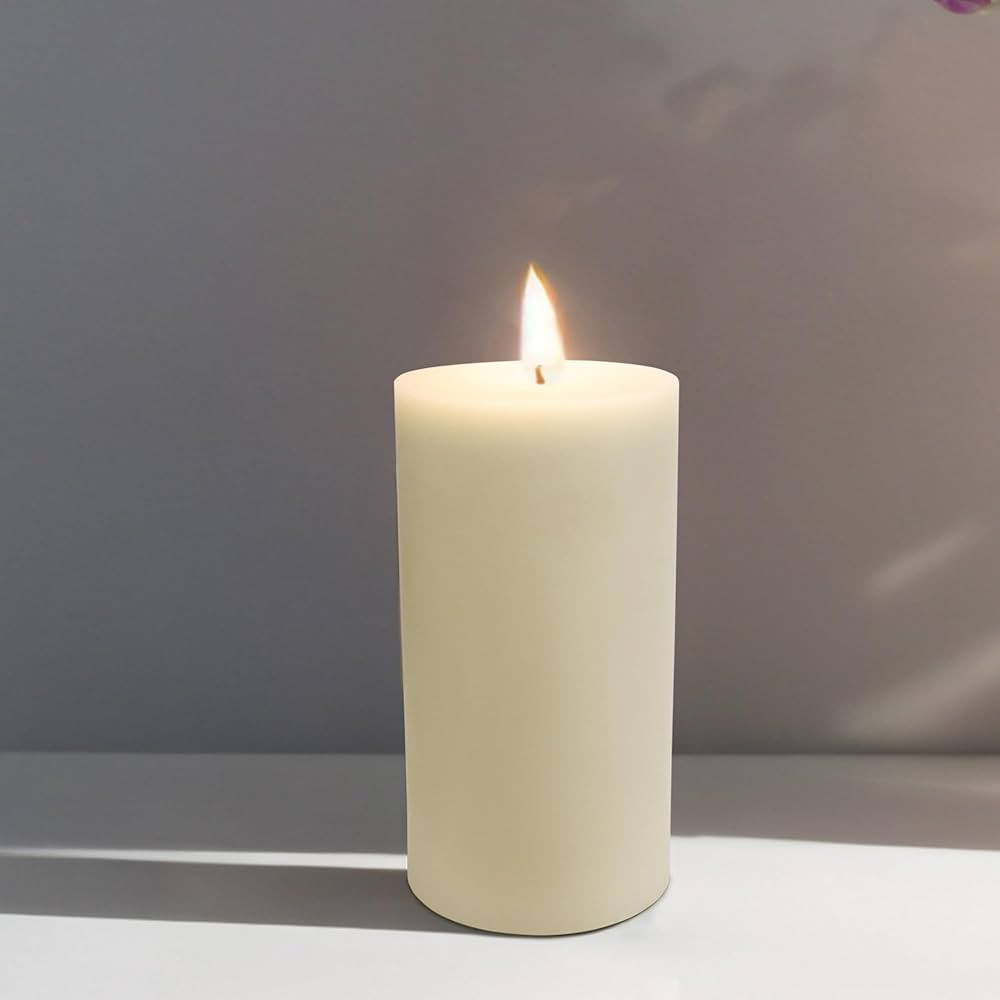 Beeswax Pillar Candles, 3x6 Inch Ivory Natural Bees Wax Candle 2Pack, 95-100 Hour Long Burning, Unscented Smokeless and Dripless for Home Decor Party Wedding | Amazon (US)