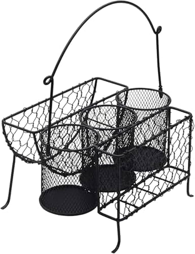 Mikasa Gourmet Basics Farmer's Market Picnic Caddy - Expandable Flatware Organizer - Iron Wire Fr... | Amazon (US)