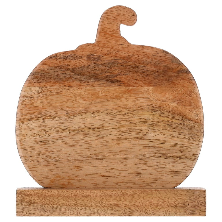 Wood Pumpkin Tabletop Decoration, Natural, 6.5", Fall by Way To Celebrate | Walmart (US)