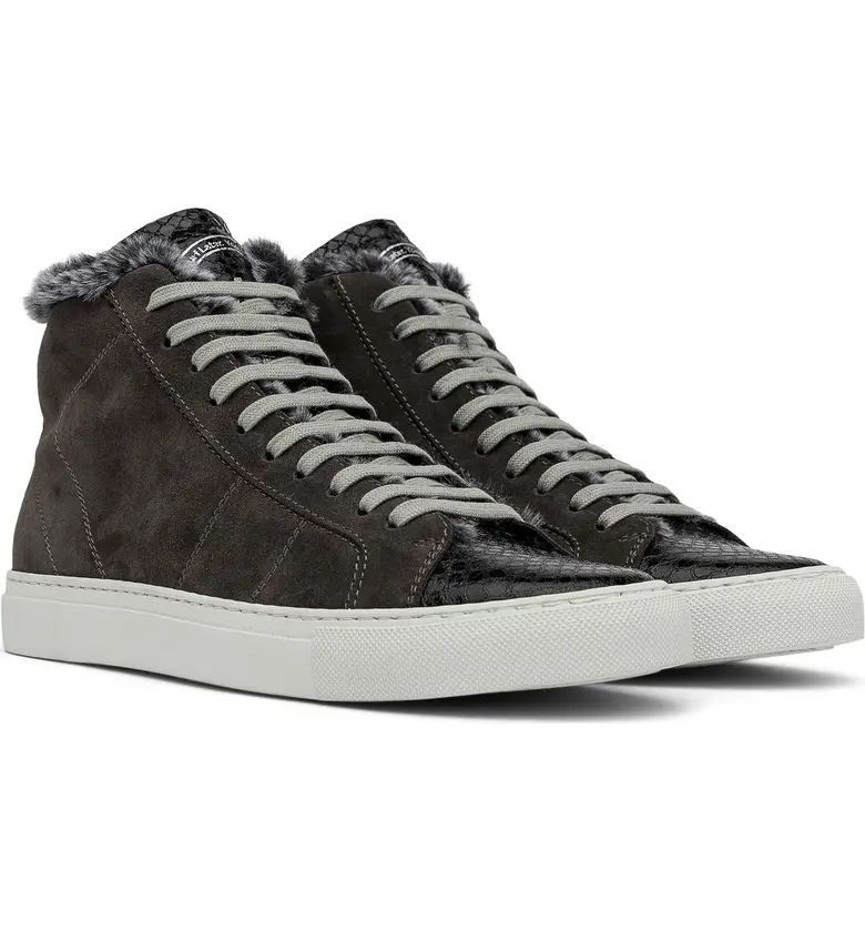 Star 2.0 Faux Fur Trim High Top Sneaker | Nordstrom