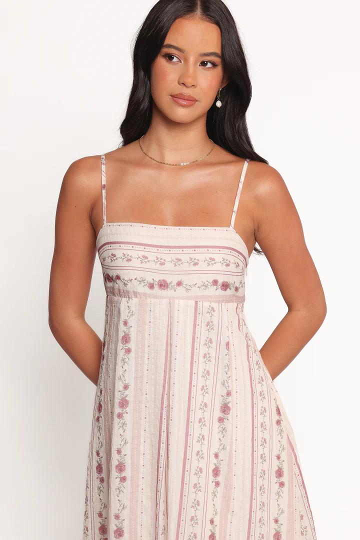 Amaris Maxi Dress - Ivory Mauve Floral | Petal & Pup (US)