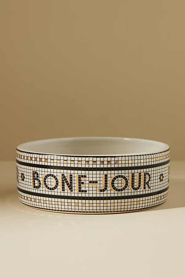 Bistro Tile Pet Bowl | Anthropologie (US)