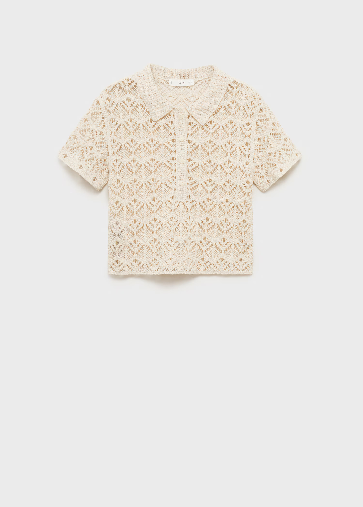 Short-sleeved crochet sweater | Mango (US/MX/AU)