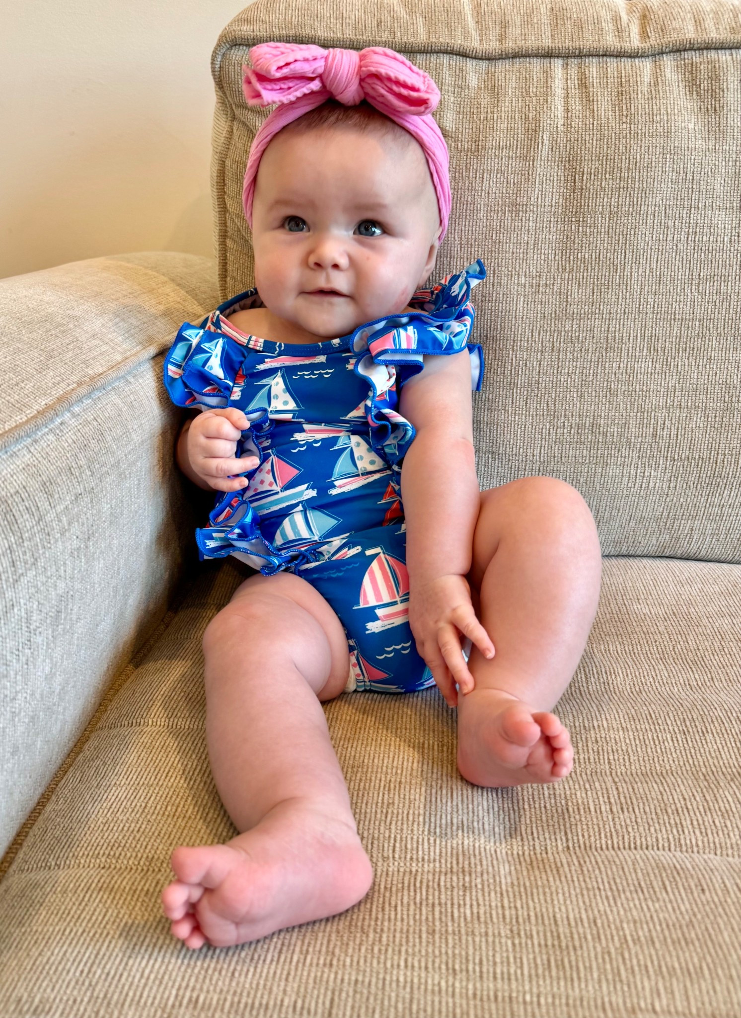 Miley in one of her cute new swimsuits for summer that match her brother! They are amazing quality and have tons of family matches! 

#LTKKids #LTKBaby #LTKFamily