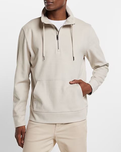 Drawstring Quarter Zip Mock Neck Sweatshirt | Express