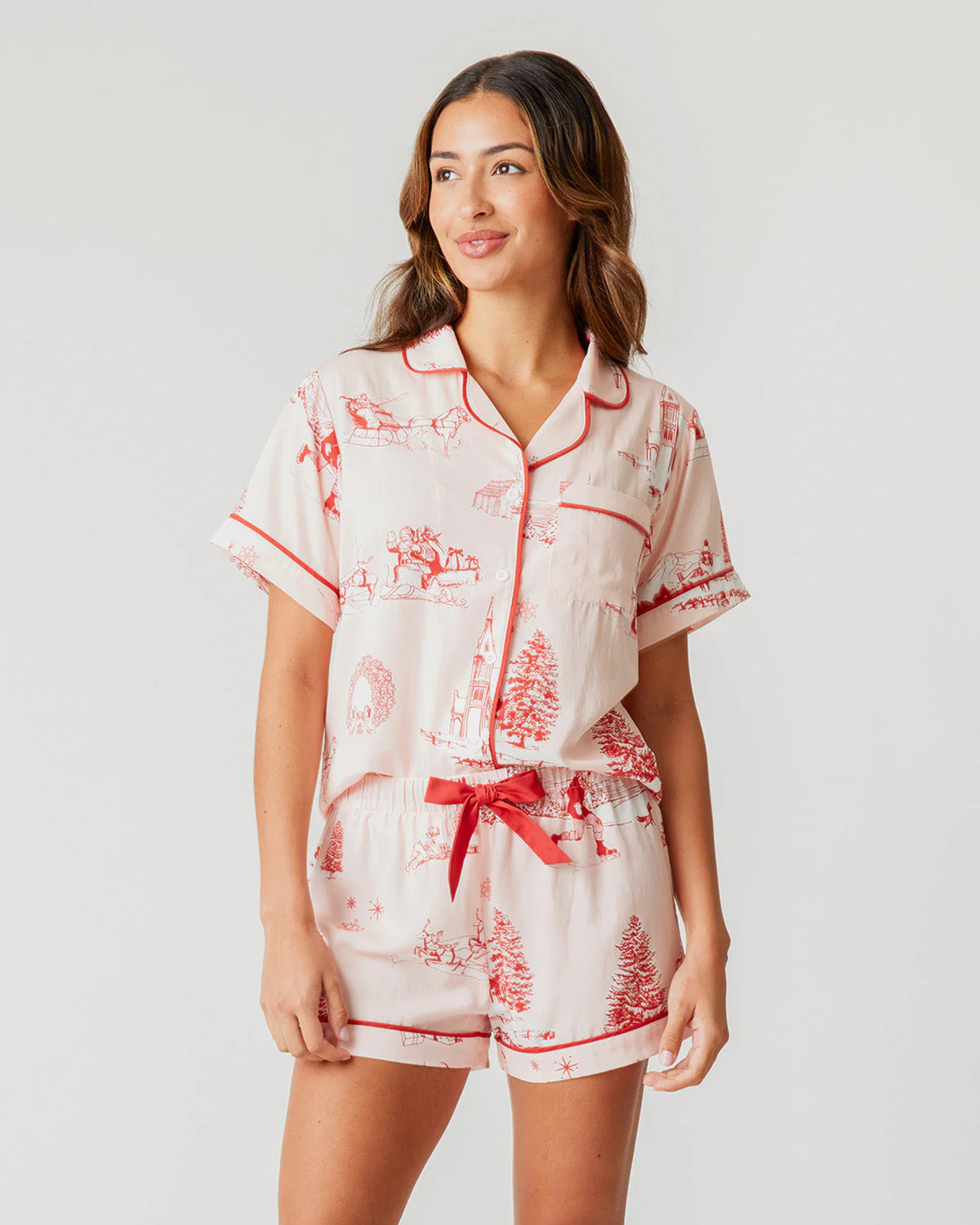 Holiday Toile Pajama Shorts Set | Katie Kime Inc