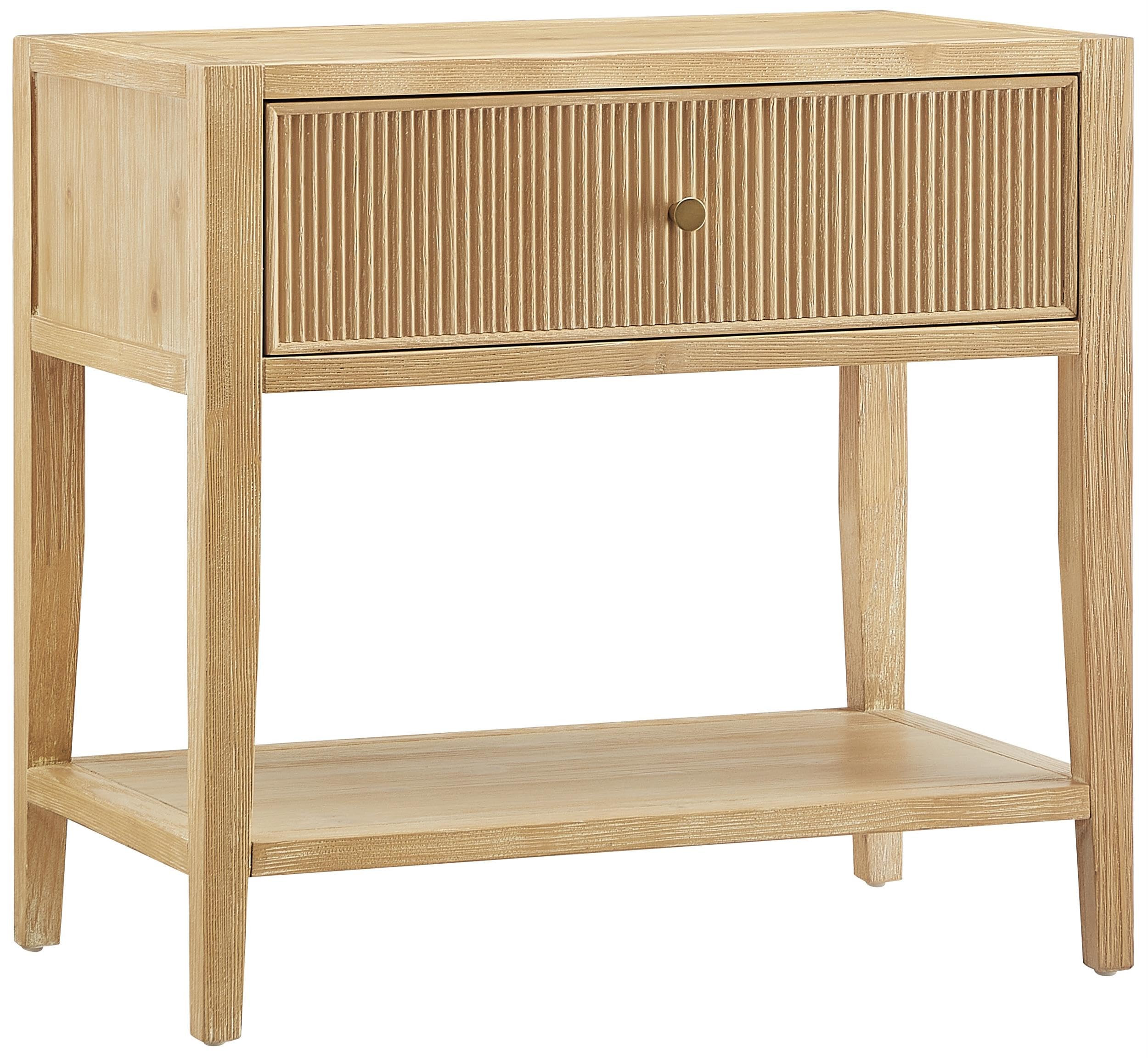 Flores Natural Finished Wood 1-Drawer Nightstand | Amazon (US)