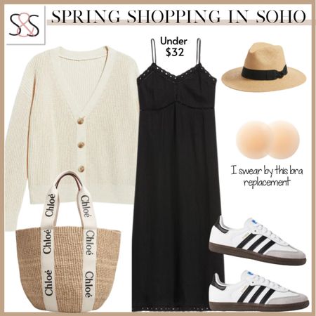 The perfect anywhere black spring dress! Keep it casual with Adidas sneakers. For a layered look, this cardigan is a great find. Amazing for a wedding guest outfit too!

#LTKSeasonal #LTKstyletip #LTKwedding