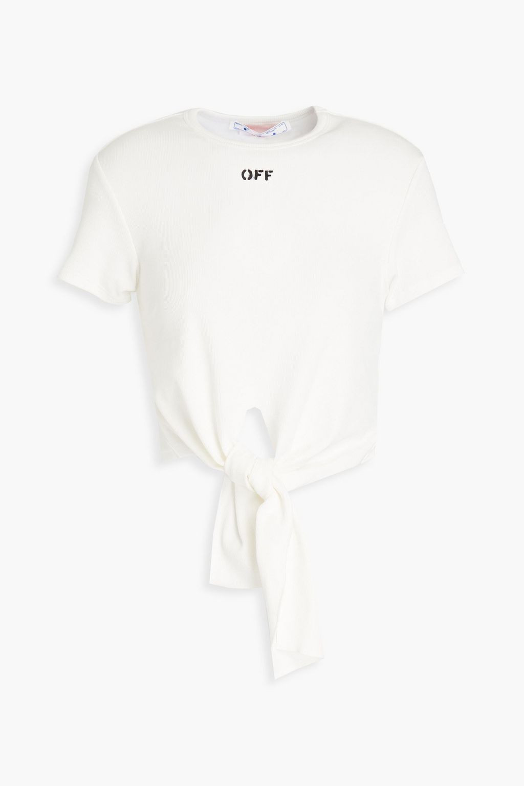 Cropped ribbed stretch-cotton jersey T-shirt | The Outnet (UK and Europe)