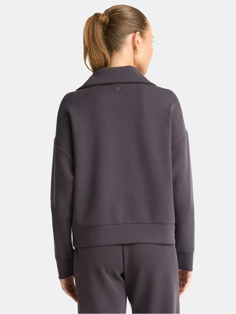 Avia Women's and Women's Plus ScubaKnit Quarter Zip Pullover, Sizes XS-4X | Walmart (US)