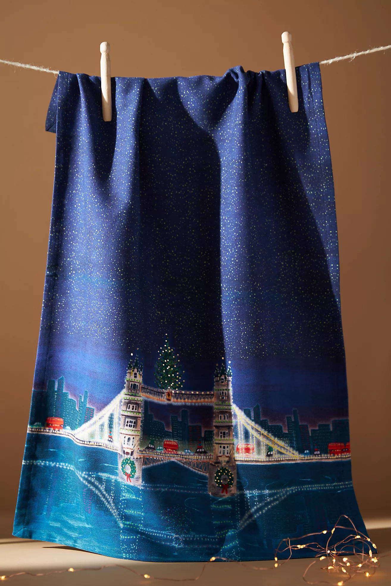 Holiday In The City Dish Towel | Anthropologie (US)