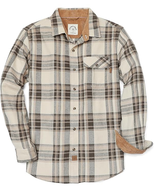 Dubinik® Mens Flannel Shirts Long Sleeve Flannel Shirt for Men Casual Button Down Brushed 100% C... | Amazon (US)
