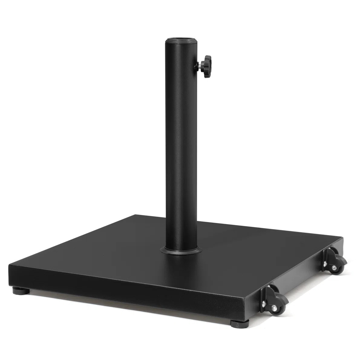 40 Lb. Concrete Free Standing Umbrella Base With Wheels, Black | Wayfair North America